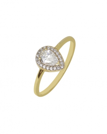 Χρυσό Δαχτυλίδι Ροζέτα Κ9 (076364)