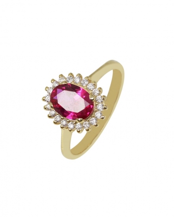 Xρυσό Δαχτυλίδι Ροζέτα Κ9 (076365)