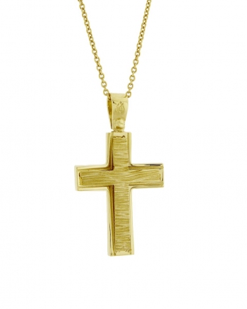 Χρυσός Ανδρικός Σταυρός Κ14 (068260)