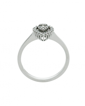 Λευκόχρυσο Δαχτυλίδι με Διαμάντια Κ14 (078985)