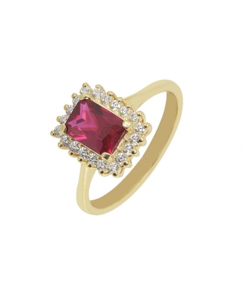 Χρυσό Δαχτυλίδι Ροζέτα Κ9 (068624)
