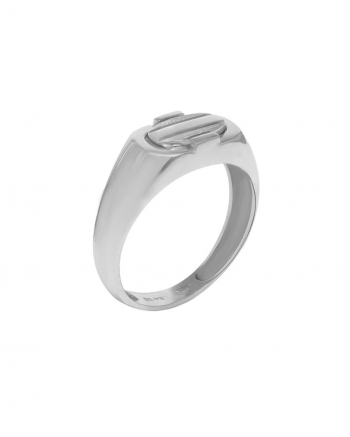 Λευκόχρυσο Ανδρικό Δαχτυλίδι Κ14 (054618)