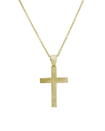 Χρυσός Ανδρικός Σταυρός Κ14 (076343)