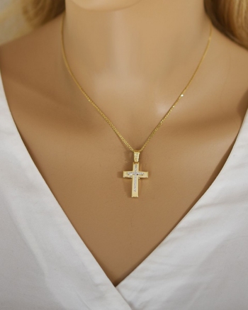 Χρυσός Γυναικείος Σταυρός Κ9 (071852)