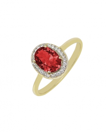 Χρυσό Δαχτυλίδι Ροζέτα Κ9 (076380)