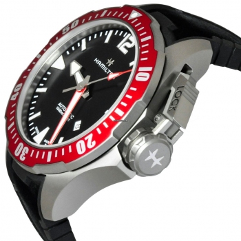 Ανδρικό Ρολόι Hamilton Khaki Navy Frogman Titanium Auto (H77805335)